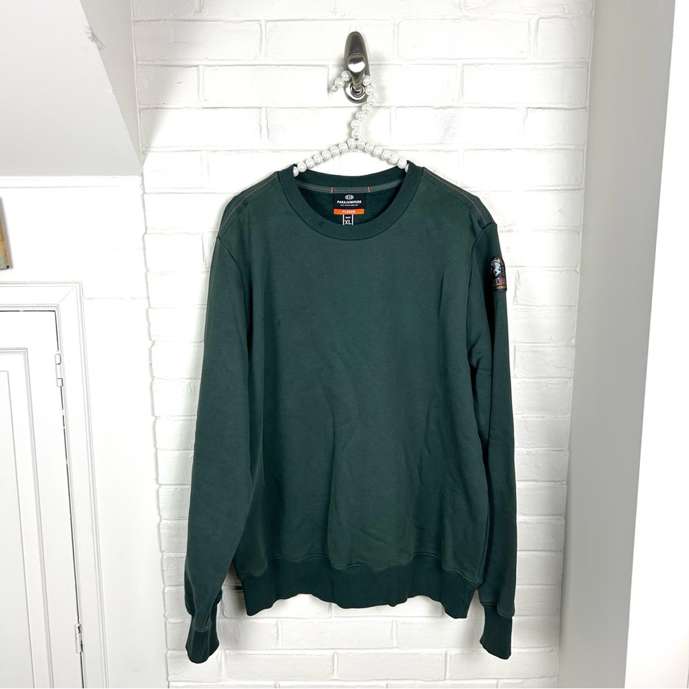 Parajumpers Men’s Green Crewneck Fleece Sweatshirt Size XL